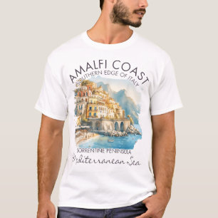 Amalfi Coast Italy Travel Vacation Southern Edge  T-Shirt