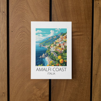 Amalfi Coast Italy Vintage Travel Postcard
