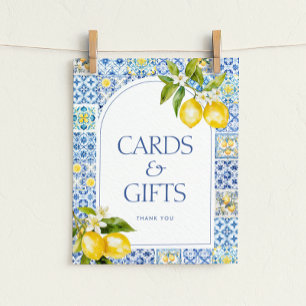 Amalfi Coast Lemon Baby Shower Cards & Gifts Sign