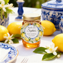 Amalfi Coast Lemon Baby Shower Favour Thank You