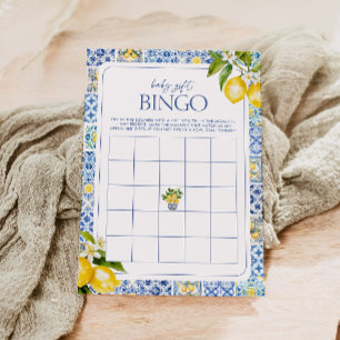 Amalfi Coast Lemon Baby Shower Gift Bingo Card