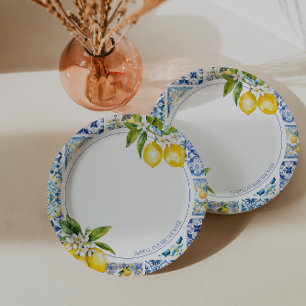 Amalfi Coast Lemon Baby Shower Plate
