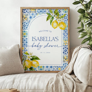 Amalfi Coast Lemon Baby Shower Welcome Sign