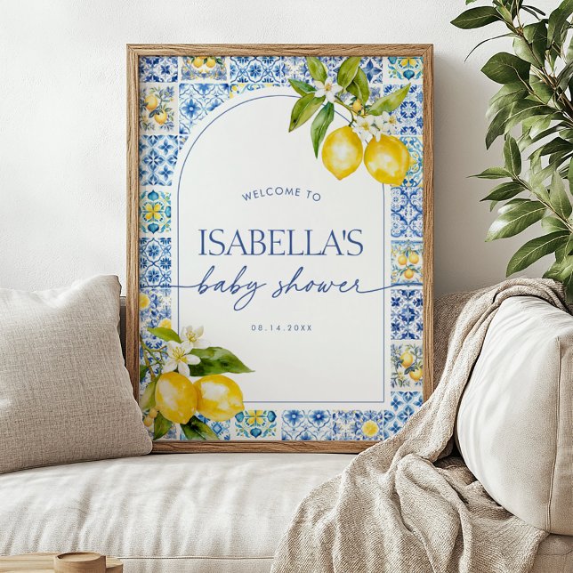 Amalfi Coast Lemon Baby Shower Welcome Sign (Creator Uploaded)