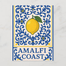 Amalfi Coast Lemon – Blue Ornament Tile Italia Des