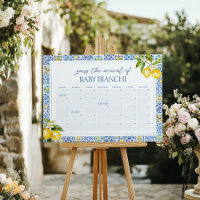 Amalfi Coast Lemon Guess Baby's Due Date Calendar