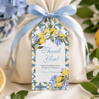Amalfi Coast Lemon Italian Bridal Shower Favours Gift Tags