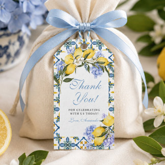 Amalfi Coast Lemon Italian Bridal Shower Favours Gift Tags