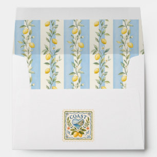 Amalfi Coast Lemon Italian Summer Wedding Envelope