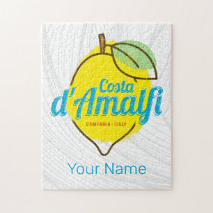 Amalfi Coast Lemon Italy Vintage Costa d'Amalfi Jigsaw Puzzle