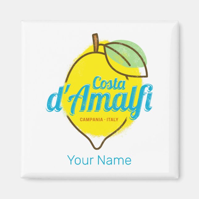 Amalfi Coast Lemon Italy Vintage Costa d'Amalfi Magnet (Front)