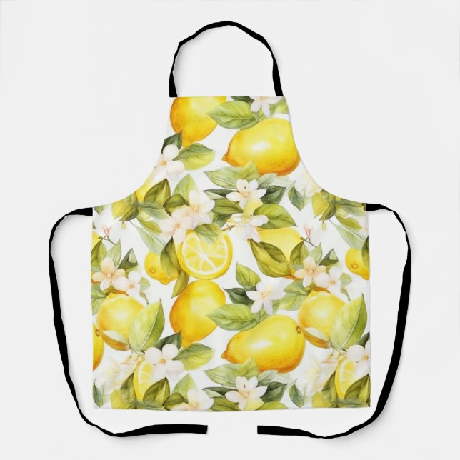 Amalfi Coast Lemon Pattern  Apron (Front)