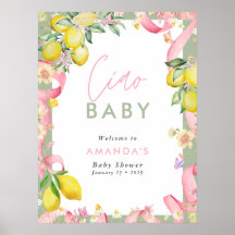 Amalfi Coast Lemon Summer Italian Ciao Baby Shower