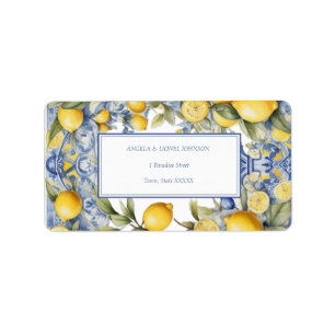 Amalfi Coast Lemon Tiles Italy Personalised names Label