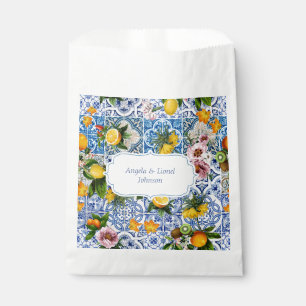 Amalfi Coast Lemon Tiles Italy Wedding Favour Bag