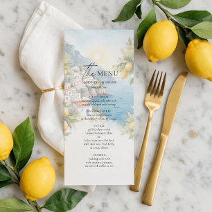 Amalfi Coast Lemon Wedding Program   Italian
