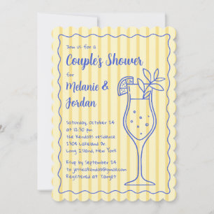 Amalfi coast limoncello couple's shower invitation