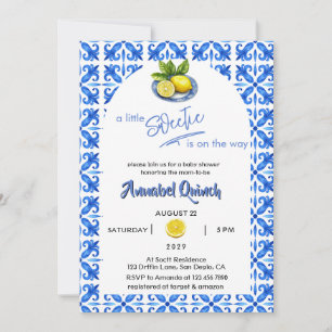 Amalfi Coast Little Sweetie Lemon Baby Shower Invitation