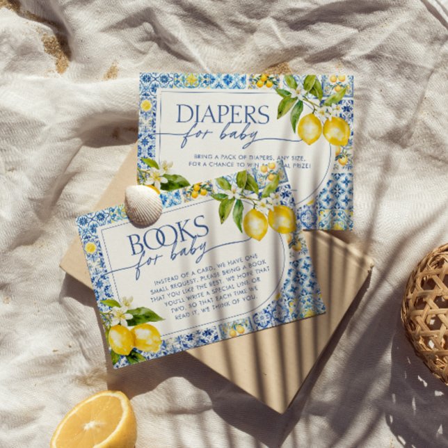 Amalfi Coast Mediterranean Lemon Books for Baby Enclosure Card (Creator Uploaded)