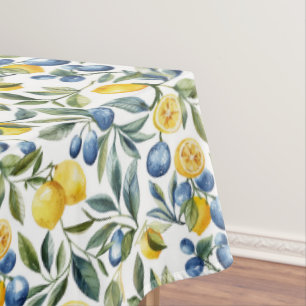 Amalfi Coast Mediterranean Lemon Tablecloth