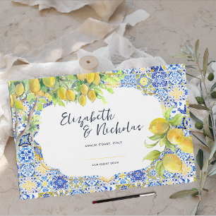 Amalfi Coast   Mediterranean Lemon Tiles Guest Book