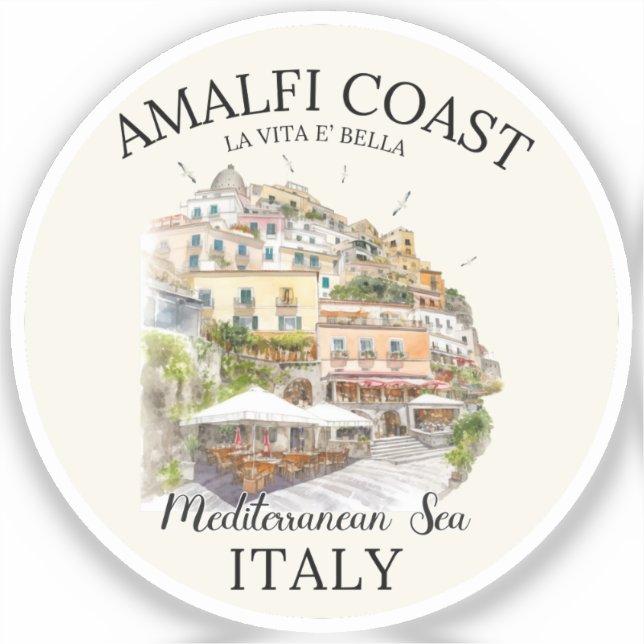 Amalfi Coast Mediterranean View  (Front)