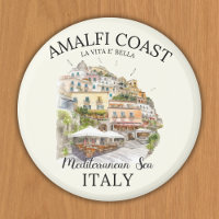 Amalfi Coast Meditteranean Sea Vintage Landscape