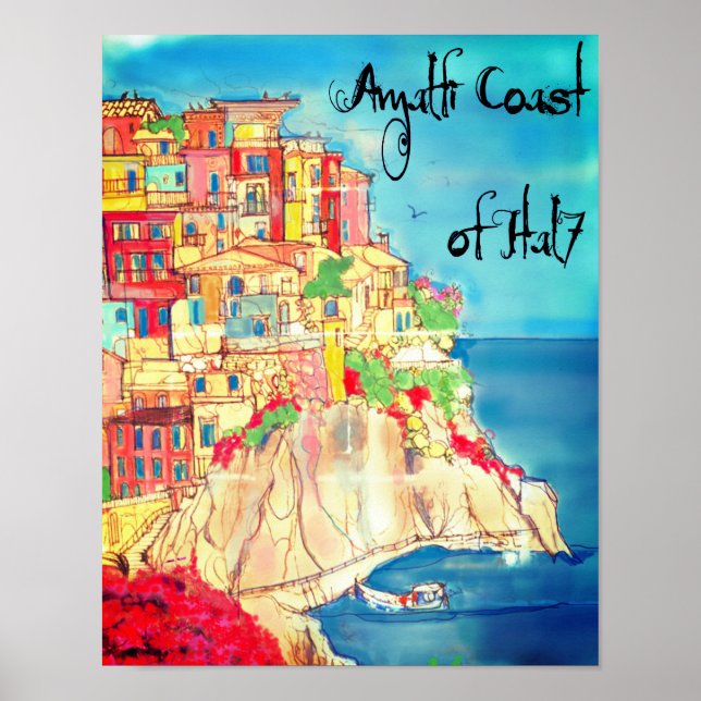 Amalfi Coast of Italy 11" X 14" poster (Front)