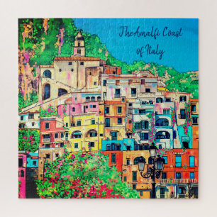 Amalfi Coast of Italy Digital Art Jigsaw Puzzle