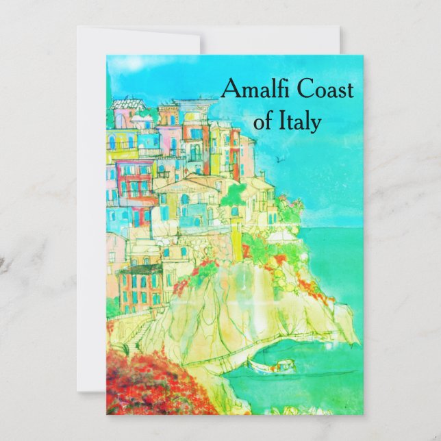 Amalfi Coast of Italy Postcard by artist (Front)