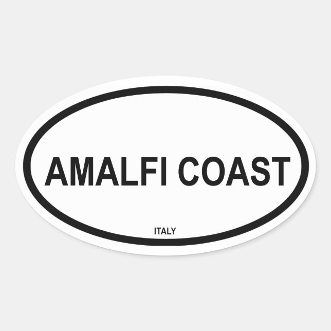 AMALFI COAST OVAL STICKER (Front)