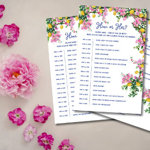 Amalfi Coast Pink Lemons Him or Her Game Flyer