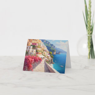 Amalfi Coast Positano Italy Thank You Card