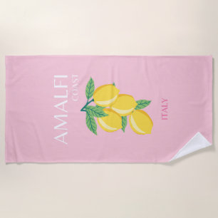 Amalfi Coast, Preppy Room, Pink Beach Towel