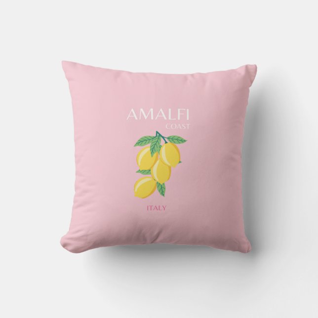 Amalfi Coast, Preppy Room, Pink Cushion (Front)