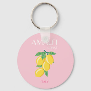 Amalfi Coast, Preppy Room, Pink Key Ring