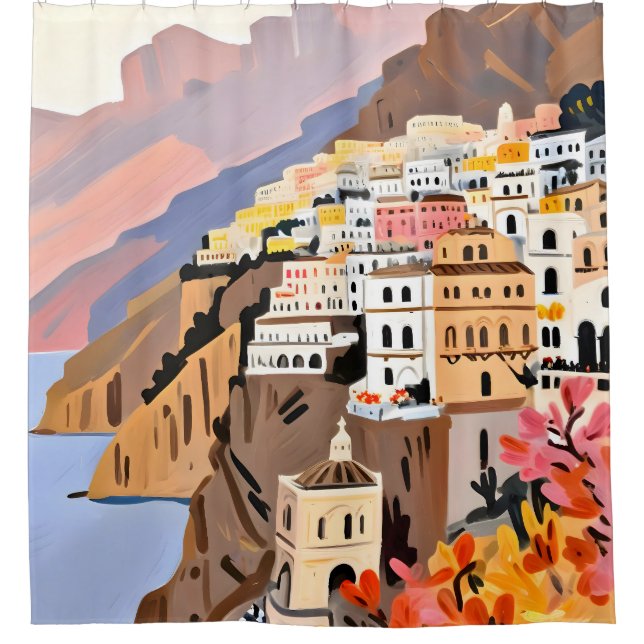 Amalfi Coast Shower Curtain (Front)