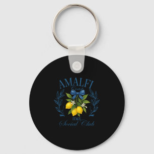 Amalfi Coast Social Club Italy Lemon Retro Summer Key Ring