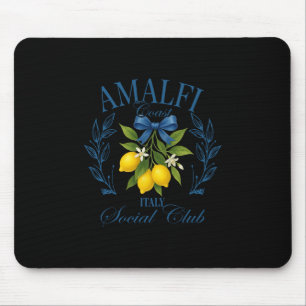 Amalfi Coast Social Club Italy Lemon Retro Summer  Mouse Pad