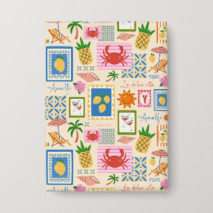 Amalfi Coast Summer Mediterranean Pattern