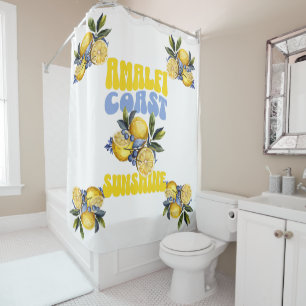 Amalfi Coast Sunshine Lemons Shower Curtain