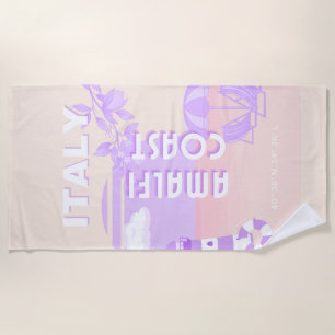 Amalfi Coast, Travel Art, Preppy Travel, Pastel Beach Towel