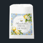 Amalfi Coast Tuscan Bridal Shower Dessert Favour Bag<br><div class="desc">Transport yourself to the sun-kissed shores of the Mediterranean with our Amalfi Coast theme party decor. Embrace the vibrant charm of Italy's picturesque coastline with our signature collection featuring bright blue tiles and zesty lemons, Infused with the essence of Positano and Tuscan allure reminiscent of the Mediterranean seascape. Whether you're...</div>