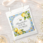 Amalfi Coast Tuscan Bridal Shower Dessert Favour Bag<br><div class="desc">Transport yourself to the sun-kissed shores of the Mediterranean with our Amalfi Coast theme party decor. Embrace the vibrant charm of Italy's picturesque coastline with our signature collection featuring bright blue tiles and zesty lemons, Infused with the essence of Positano and Tuscan allure reminiscent of the Mediterranean seascape. Whether you're...</div>