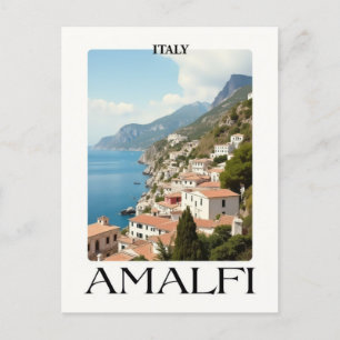 Amalfi Coast Vintage Italy Travel Postcard