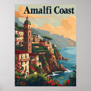 Amalfi Coast Vintage Poster