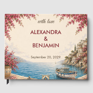 Amalfi Coast Wedding Romantic Mediterranean Guest Book