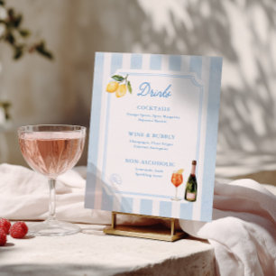 Amalfi Dolce Vita Italy Wedding Drinks  Poster