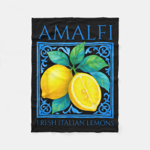 Amalfi Fresh Italian Lemons Summer Travel Vacation Fleece Blanket