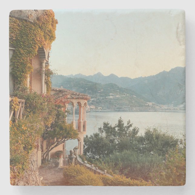 Amalfi Holiday Stone Coaster (Front)